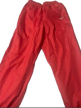 Nike Red Lightweight Mesh-Lined Track Pants